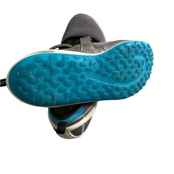 NWOT Ecco Biom Lite MJ Mary Jane Shoes Silver Grey Teal Sz EU 40/ US 9.5 - Picture 3 of 4